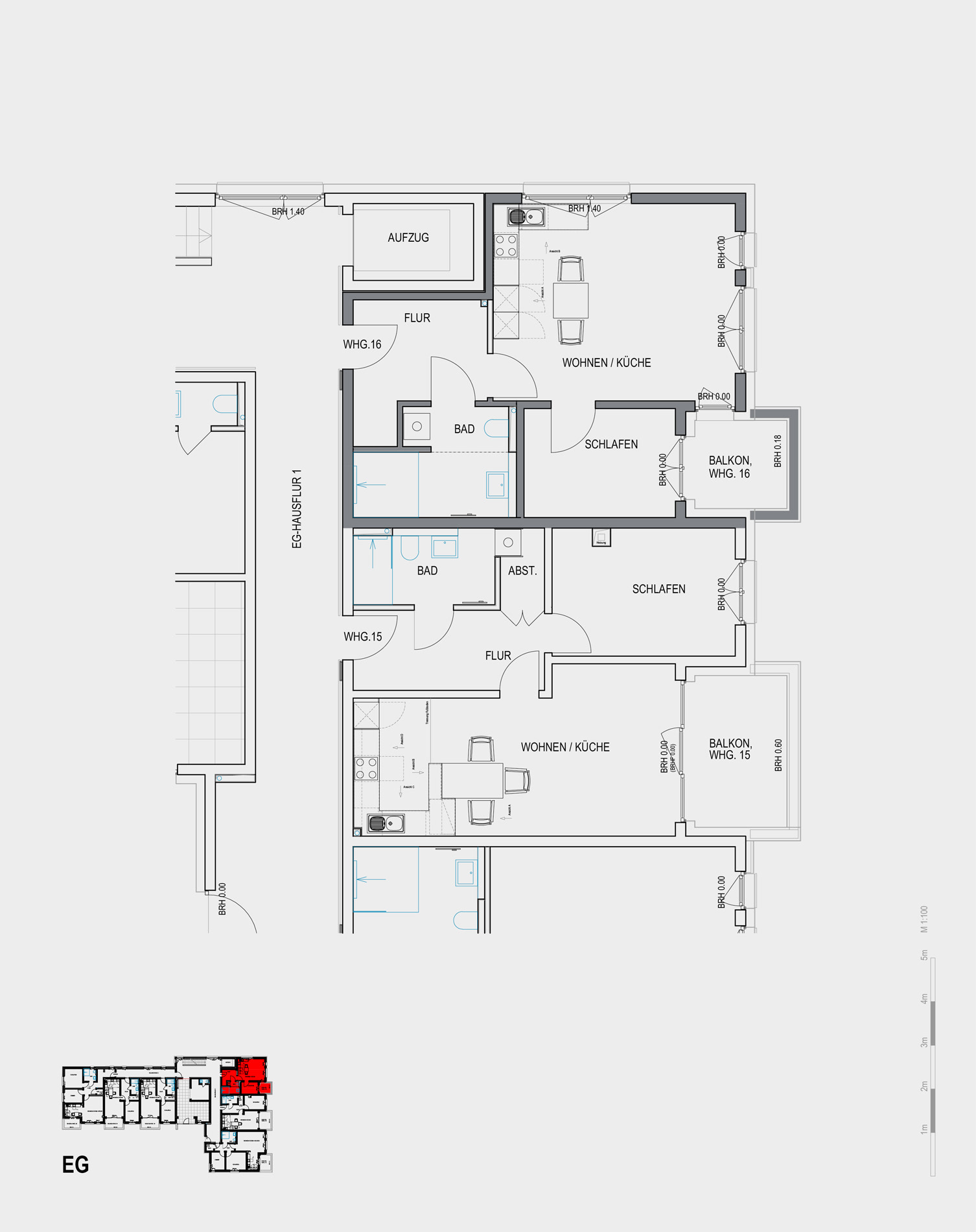 Grundriss der Wohnung 3