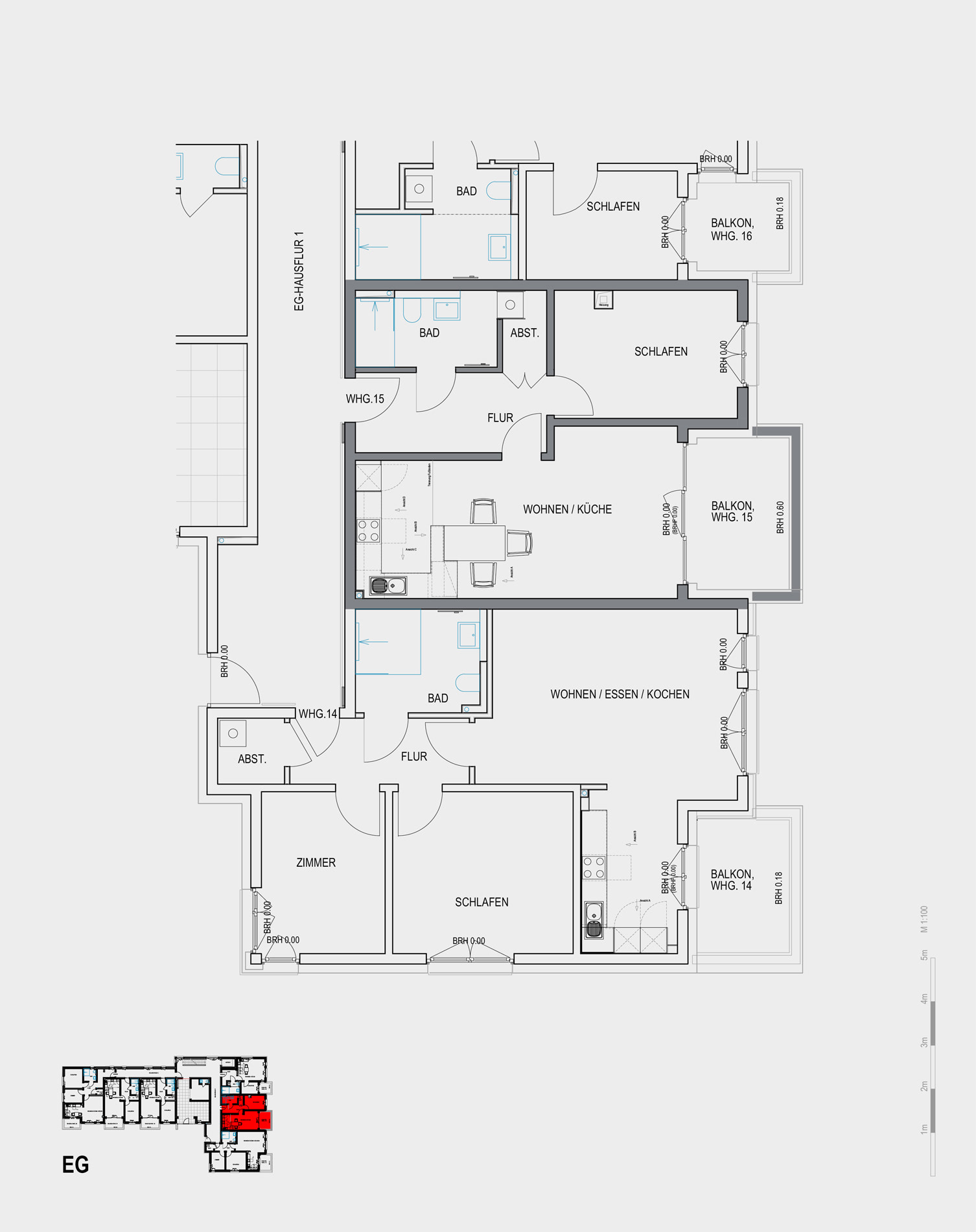 Grundriss der Wohnung 4