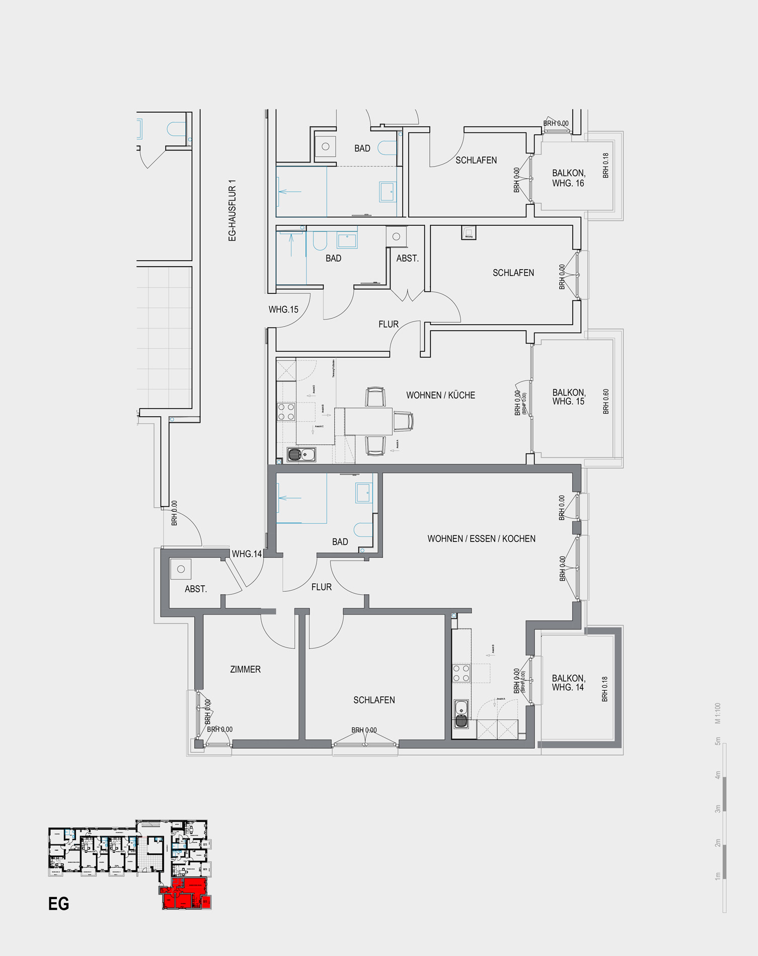Grundriss der Wohnung 5