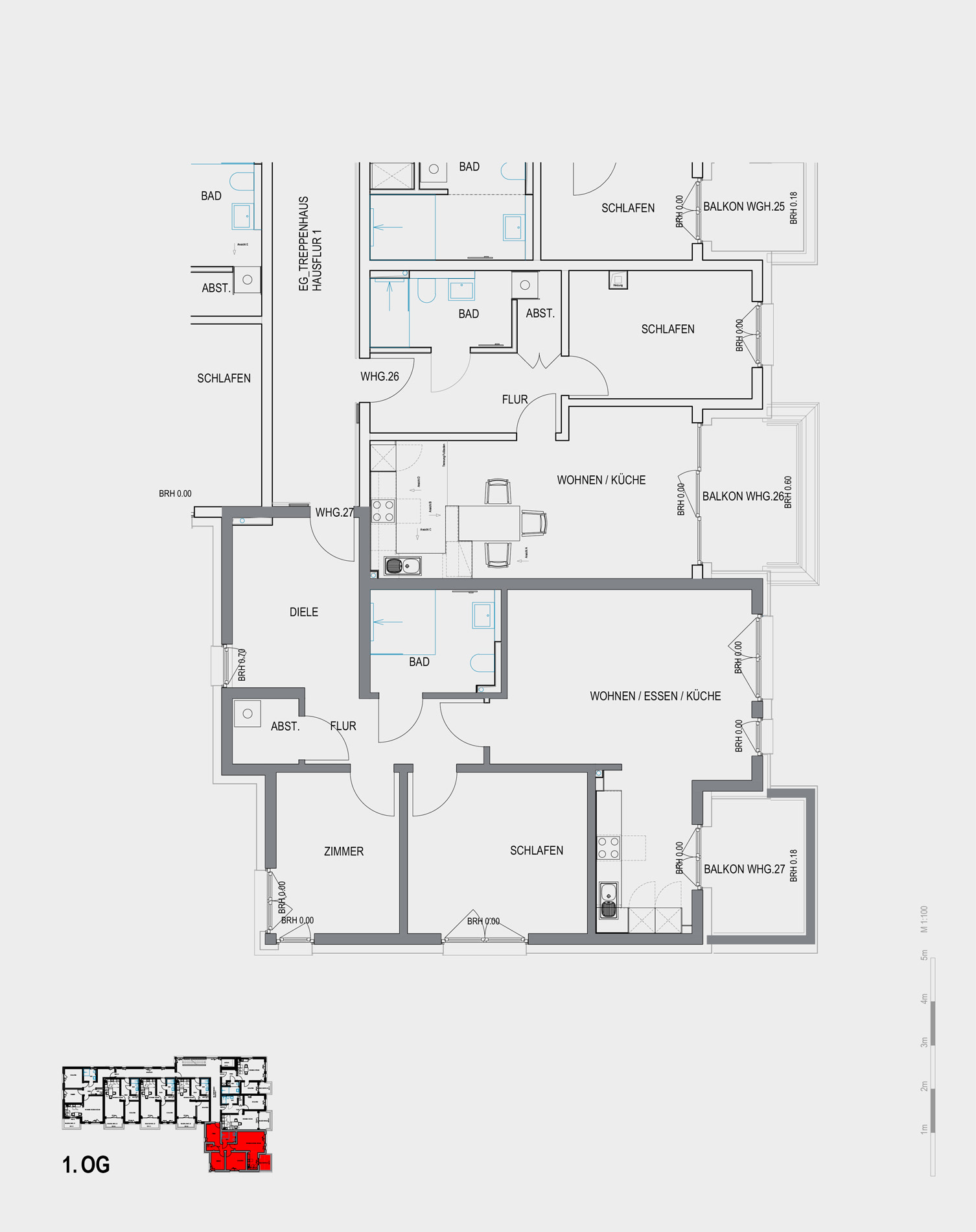 Grundriss der Wohnung 6