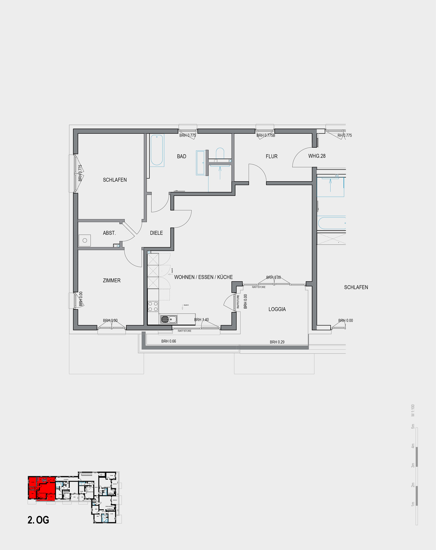 Grundriss der Wohnung 7