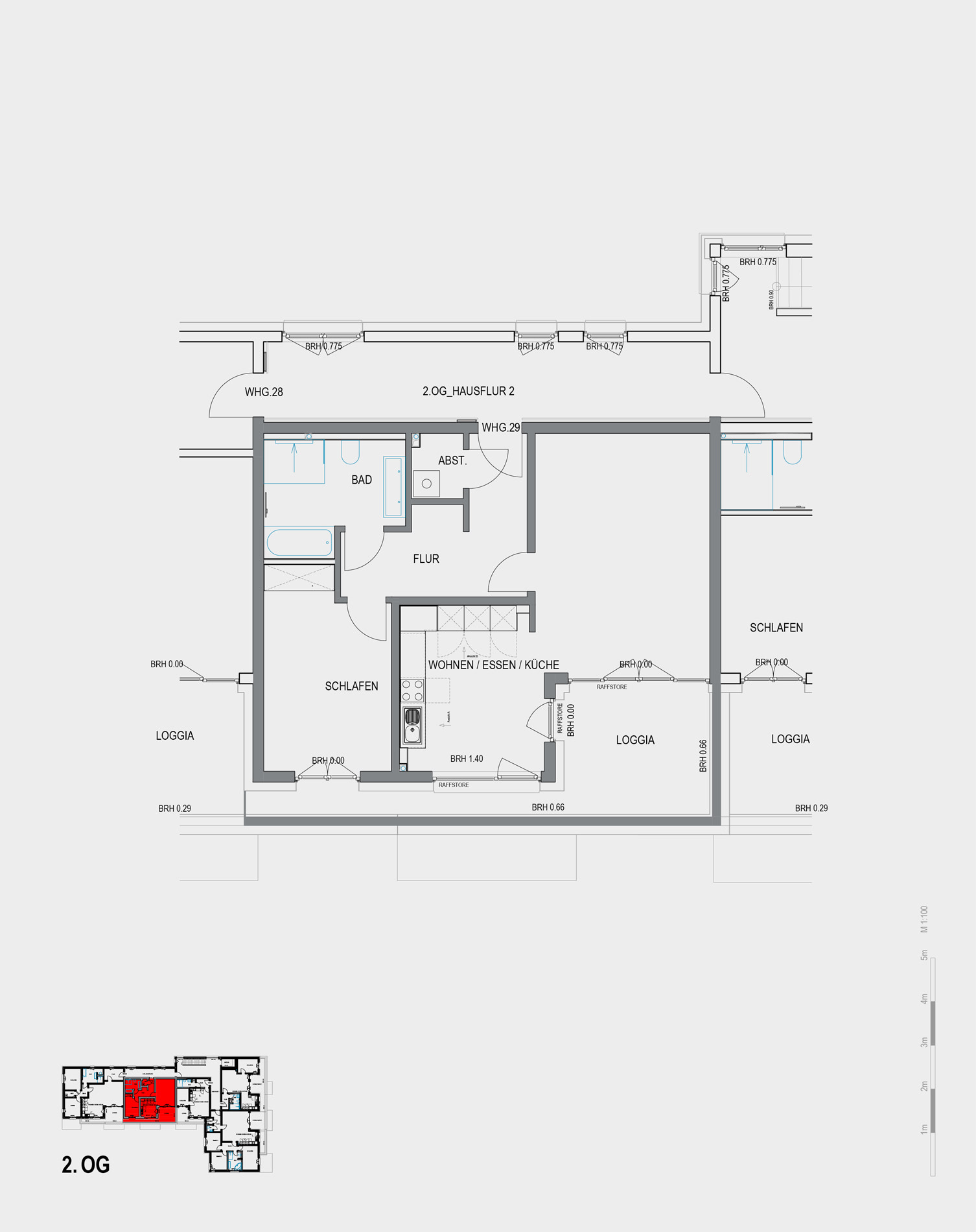 Grundriss der Wohnung 8