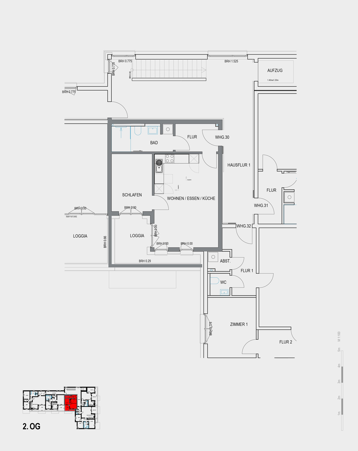 Grundriss der Wohnung 9